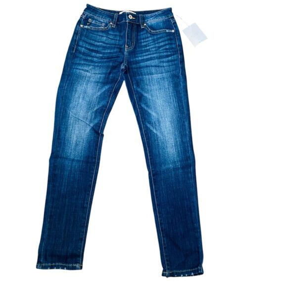Kancan Mid Rise Super Skinny Dark Wash Jeans Size 7/27 - Picture 6 of 15